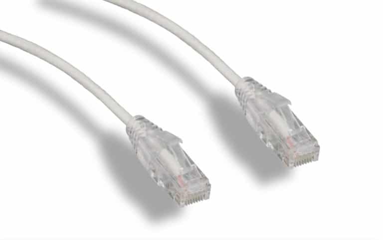 White Slim Cat 6a UTP Patch Cable