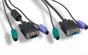 Black Premium PS/2 3 in 1 KVM Cable