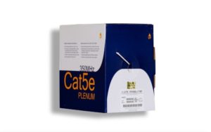 White Cat. 5e Plenum Solid Ethernet Bulk Cable