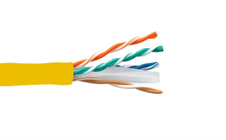 Yellow Cat. 6 CMR UTP Solid Ethernet Bulk Cable