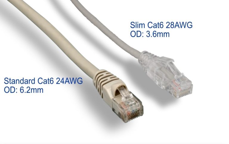 Gray Slim Cat 6 UTP Patch Cable