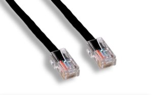 Black Color Non-Booted Cat 5e UTP Patch Cable