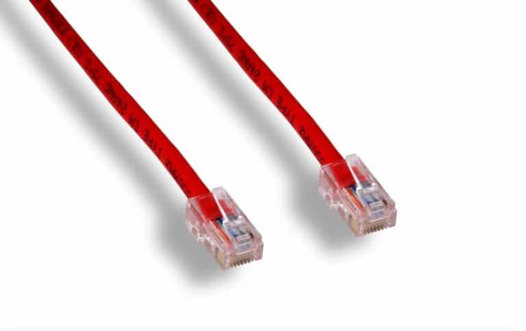 Red Color Non-Booted Cat 5e UTP Patch Cable