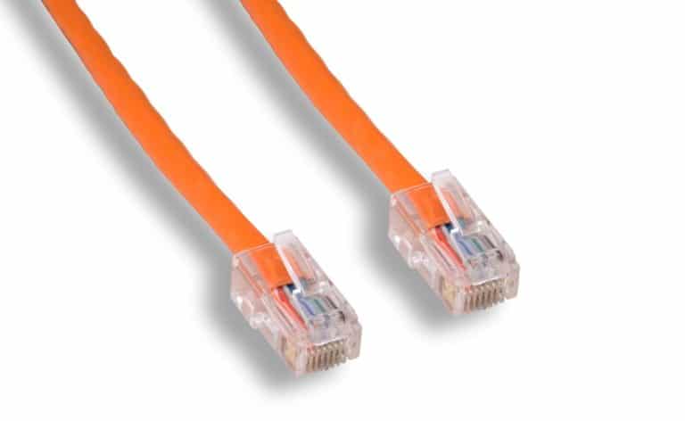 Orange Color Non-Booted Cat 6 UTP Patch Cable