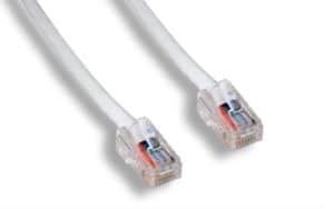 White Color Non-Booted Cat 6 UTP Patch Cable