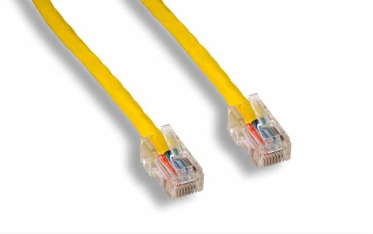 Yellow Color Non-Booted Cat 5e UTP Patch Cable