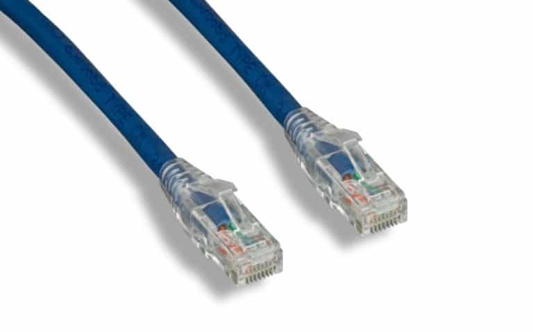 Blue Color Cat 6 UTP Patch Cable With Clear Boot