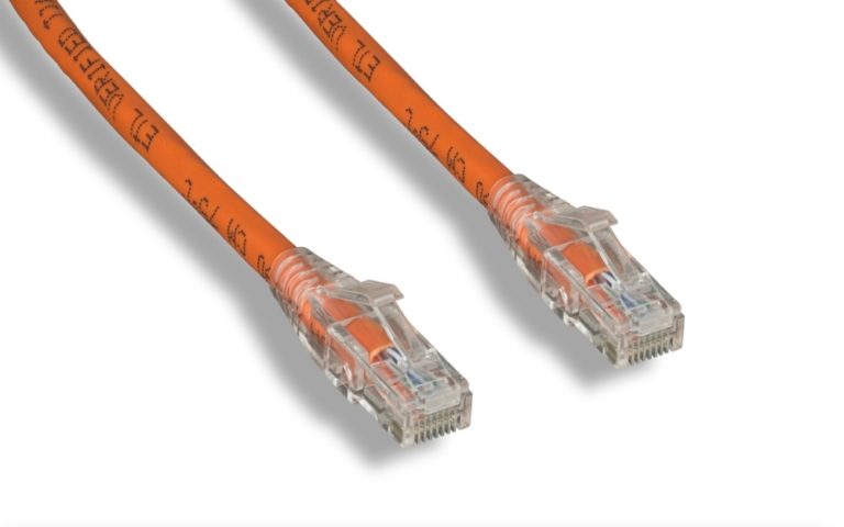 Orange Color Cat 6 UTP Patch Cable With Clear Boot