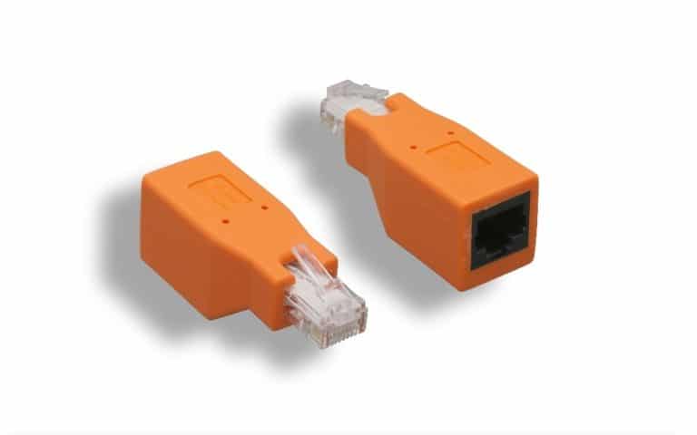 RJ-45 Male / Female Crossover Adapter