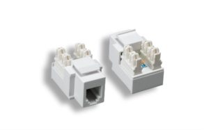 White RJ-12 Punch Down Keystone Jack