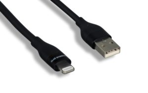 Black MFi Certified USB A To Lightning Sync & Charging Cable
