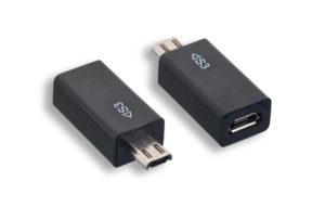 Black USB Micro 5 Pin To 11 Pin MHL Adapter