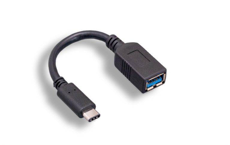 Black Type C To USB A Female Adapter (Gen 1)