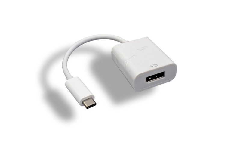 White USB 3.1 Type C To DisplayPort Adapter