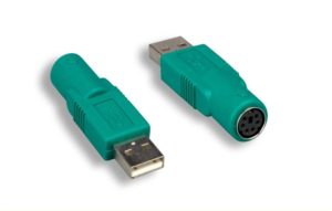 Green PS/2 Logitech Mouse To USB Adapter