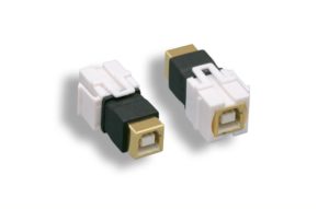 White USB 2.0 BF / BF Keystone Insert Module
