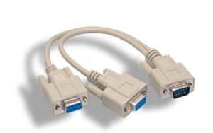 RS-232 DB9 M To F X 2 Splitter Cable