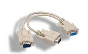 RS-232 DB9 F To M X 2 Splitter Cable