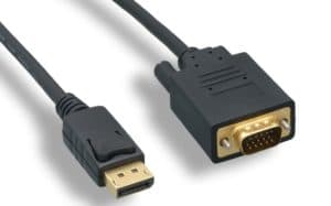 DisplayPort To VGA Cable With Latch