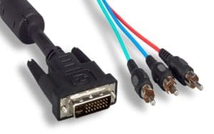 DVI-I M To 3 RCA Component Video Cable