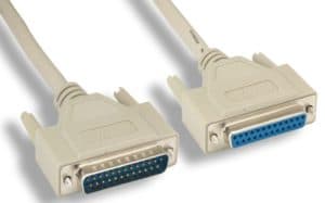 IEEE-1284 DB25 M To DB25 F Parallel Printer Cable