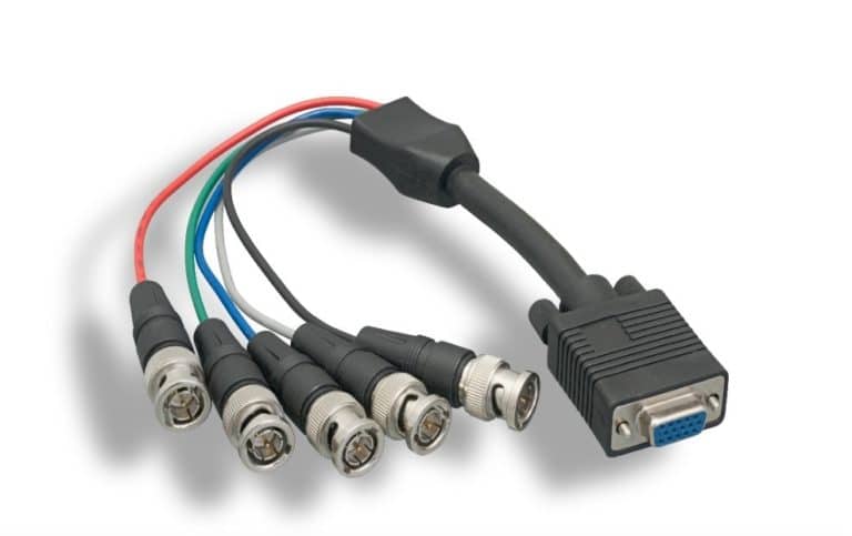 VGA HD15 F To 5 BNC M High-Resolution Monitor Cable