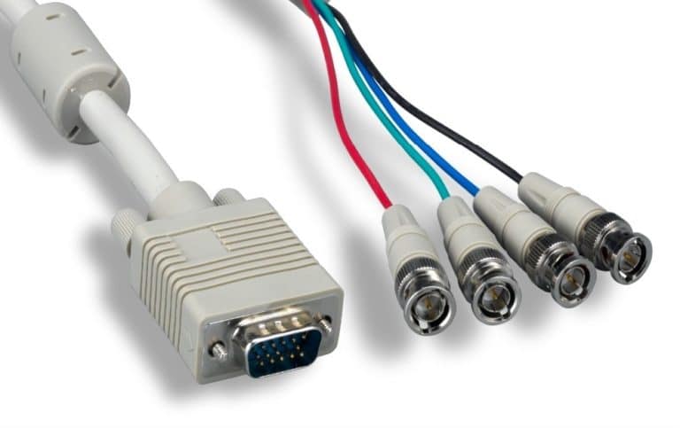 VGA HD15 M To 4 BNC M High-Resolution Monitor Cable With Ferrite