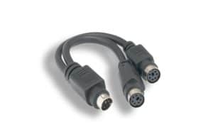 MDIN6 M To Fx2 PS/2 Y Splitter Cable