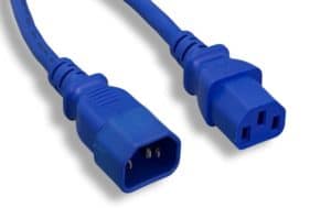 18 AWG Blue Color Power Extension