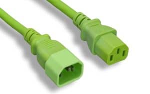 18 AWG Green Color Power Extension
