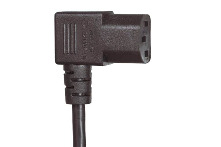 18 AWG Right Angle Standard Power Cord NEMA 5-15P To C13