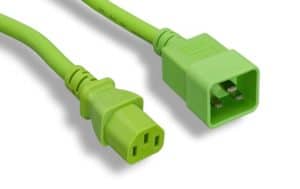C20 To C13 Universal Jumper Power Cord Green Color