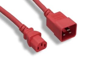 C20 To C13 Universal Jumper Power Cord Red Color