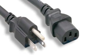 14 AWG Standard Power Cord NEMA 5-15P To C13