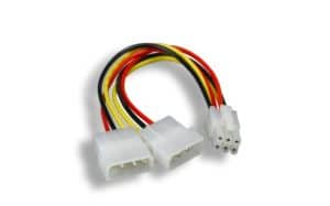 PCI Express 6 Pin To 5.25" Male X 2 Adapter Cable