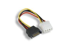 SATA 15-Pin Male To 5.25" Female DC Power Cable