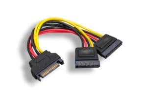 SATA 15-Pin Male / Sata 15-Pin Female X 2 Power Y Cable