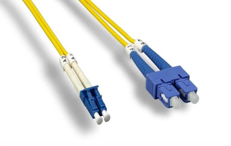 OS2 Duplex Single Mode LC / SC 9 /125 Fiber Optic Cable