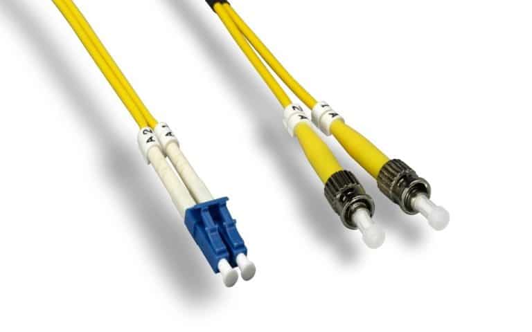 OS2 Duplex Single Mode LC / ST 9 /125 Fiber Optic Cable