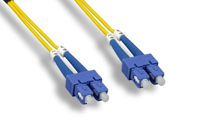 OS2 Duplex Single Mode SC / SC 9 /125 Fiber Optic Cable