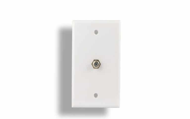 White 1 Port Wall Plate With F Connector