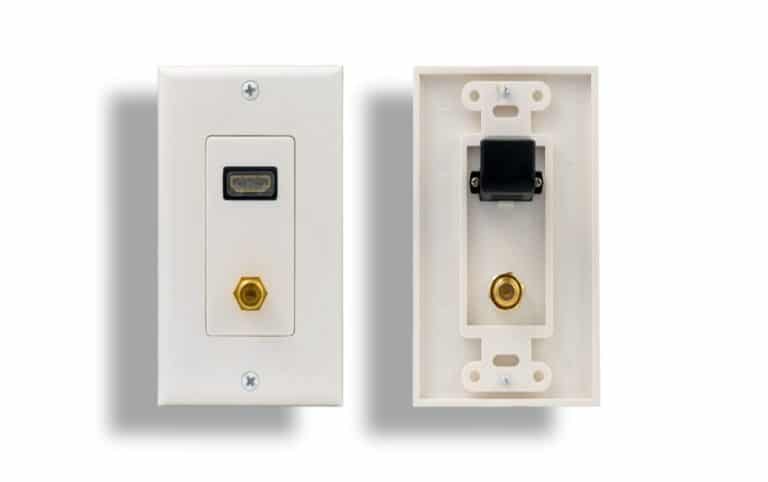 HDMI + F Connector Wall Plate